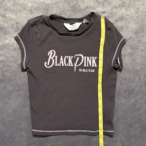 H&M Kids Black Pink World Tour Ribbed T Shirt SIZE 12/14